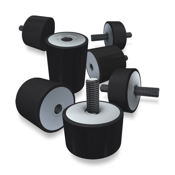 Articles Techniques Industriels 1 antivibranti cilindrici in acciaio